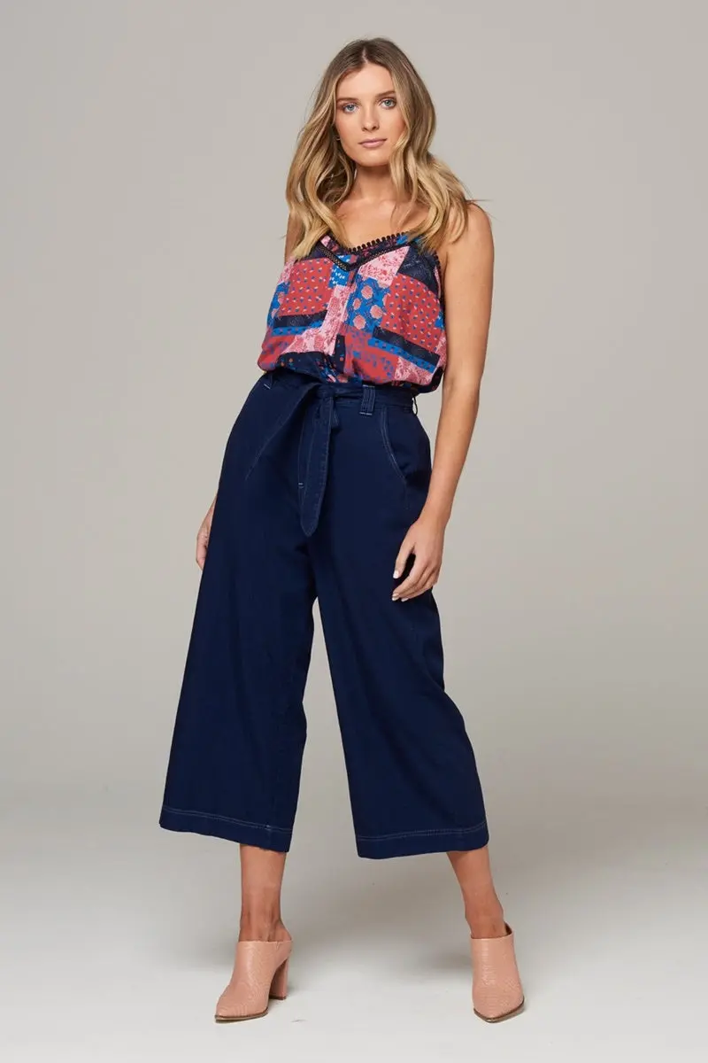 Gysette - Devi Wide Leg Pant - Indigo 1