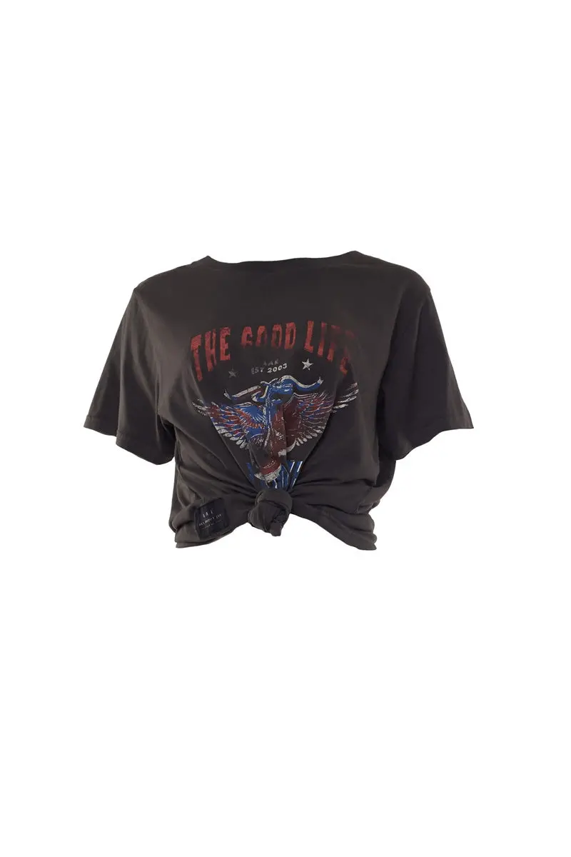 All About Eve - The Good Life Tee - Charcoal 1