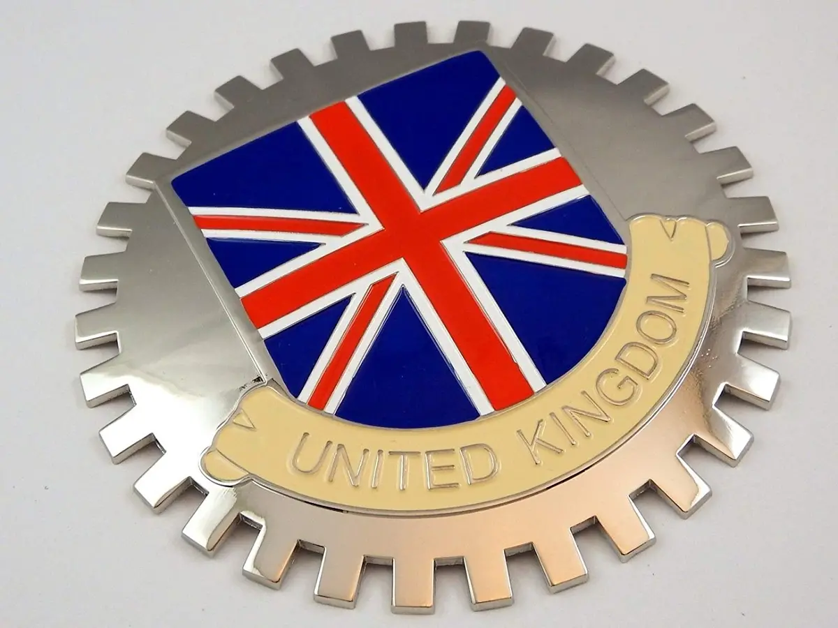 United Kingdom Grille Badge For Car Truck Grill Mount British Flag 1