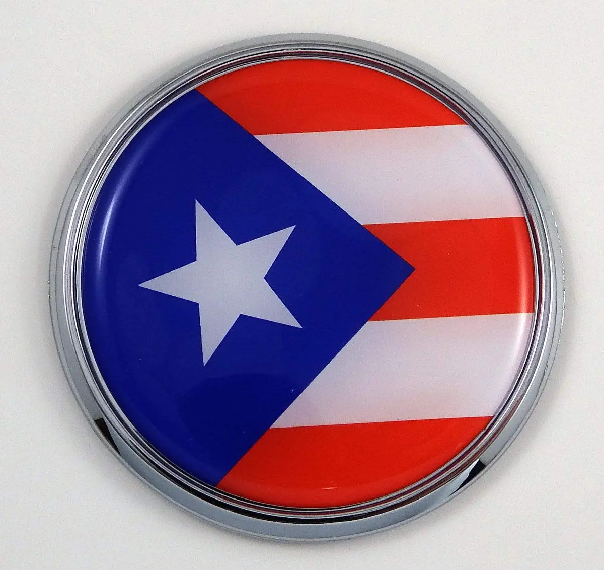 Puerto Rico Flag 2.75" Car Chrome Round Emblem Decal 3D Sticker Badge 1
