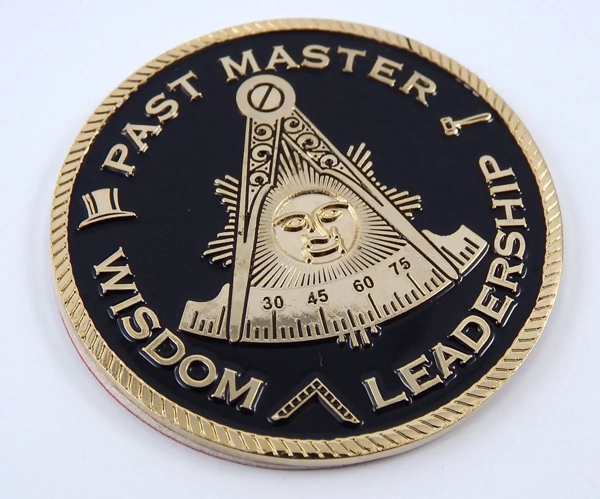 Mason. Past Master Wisdom Leadership Black 2" Auto Emblem Metal Car Decal Mas30 1