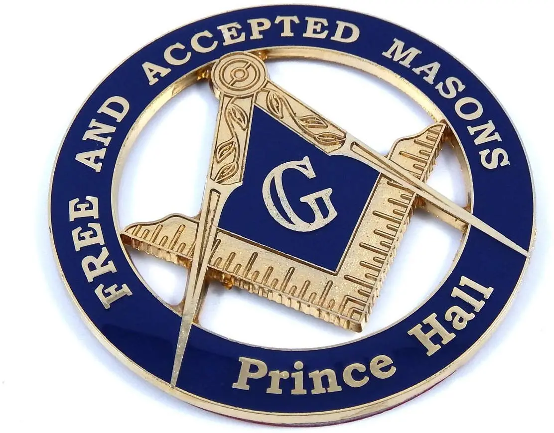 Car Chrome Decals Free And Accepted Masons Prince Hall Masonic Emblem 3" Metal Emblem 3D Mas7 1