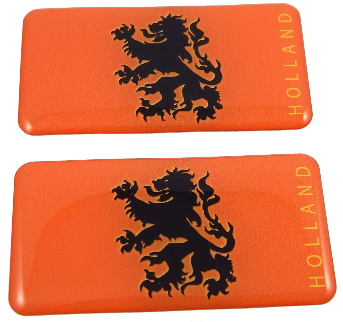 Holland Netherlands Flag Domed Decal 3D Sticker Emblem 2.6" Set Of 2 Decals 1