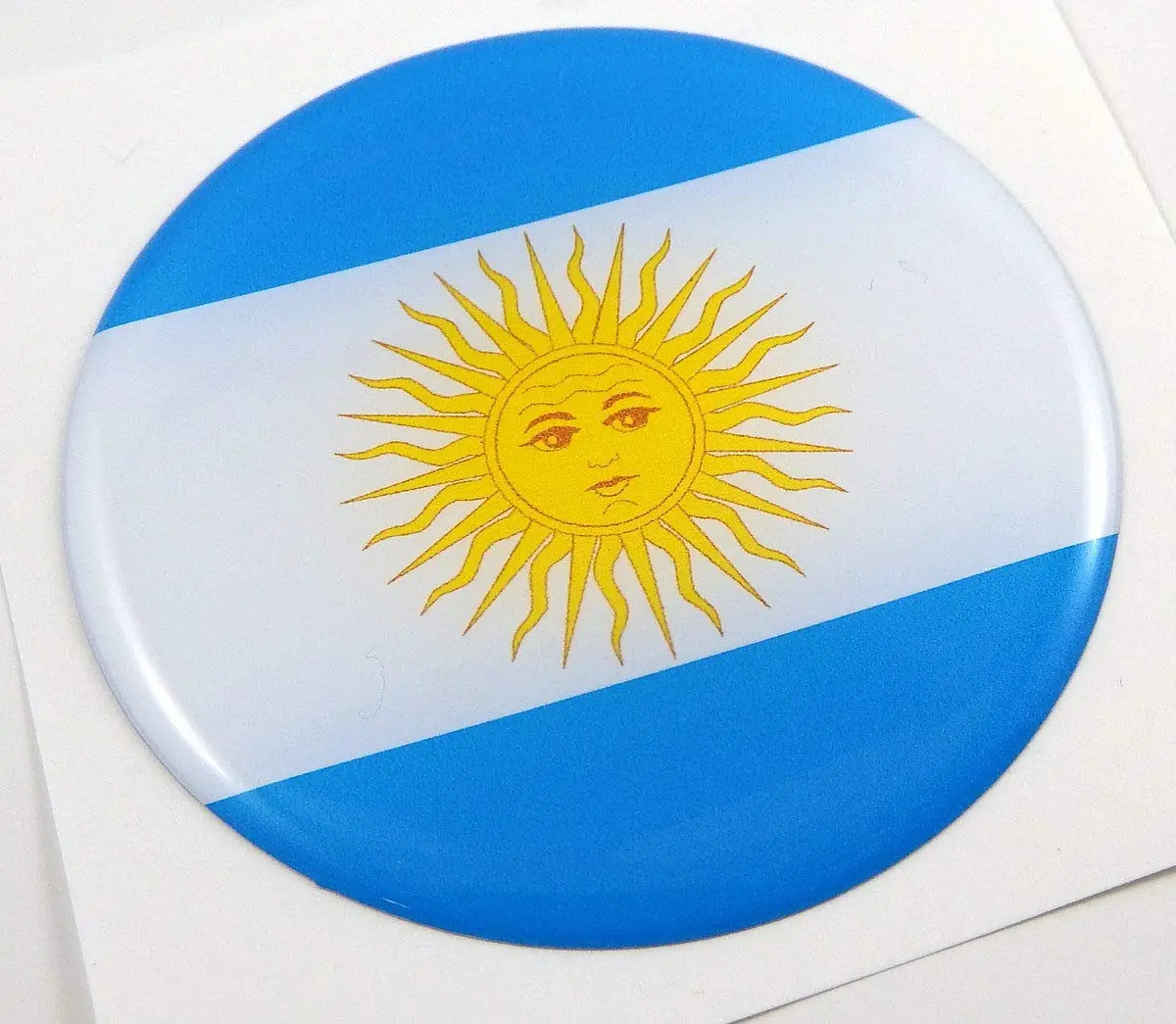 Argentina Flag Round Domed Decal Emblem Car Bike Sticker 2.44" 1