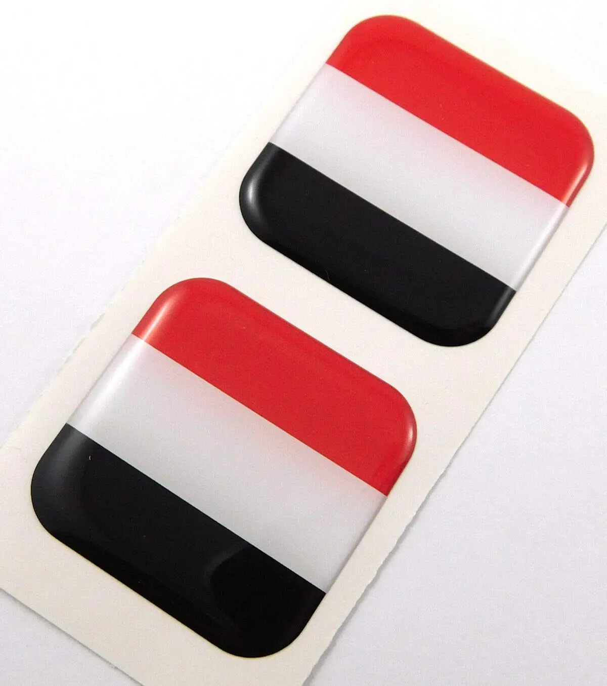 Yement Flag Square Domed Decal Car Bike Gel Stickers 1.5" 2Pc 1
