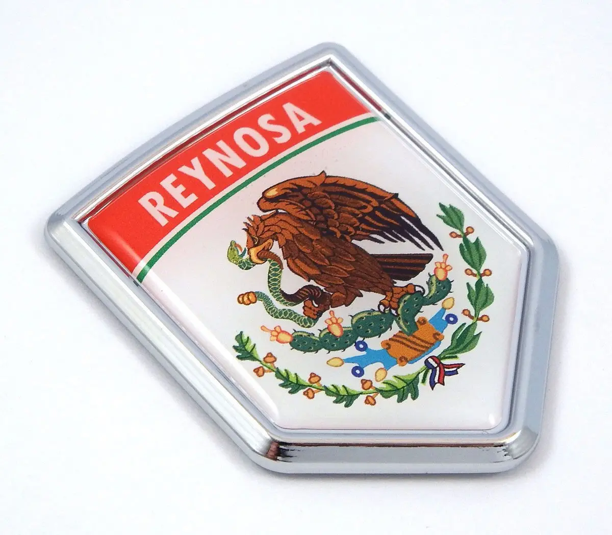 Reynosa Mexico Flag Mexican Car Emblem Chrome Bike Decal 3D Sticker Mx13 1