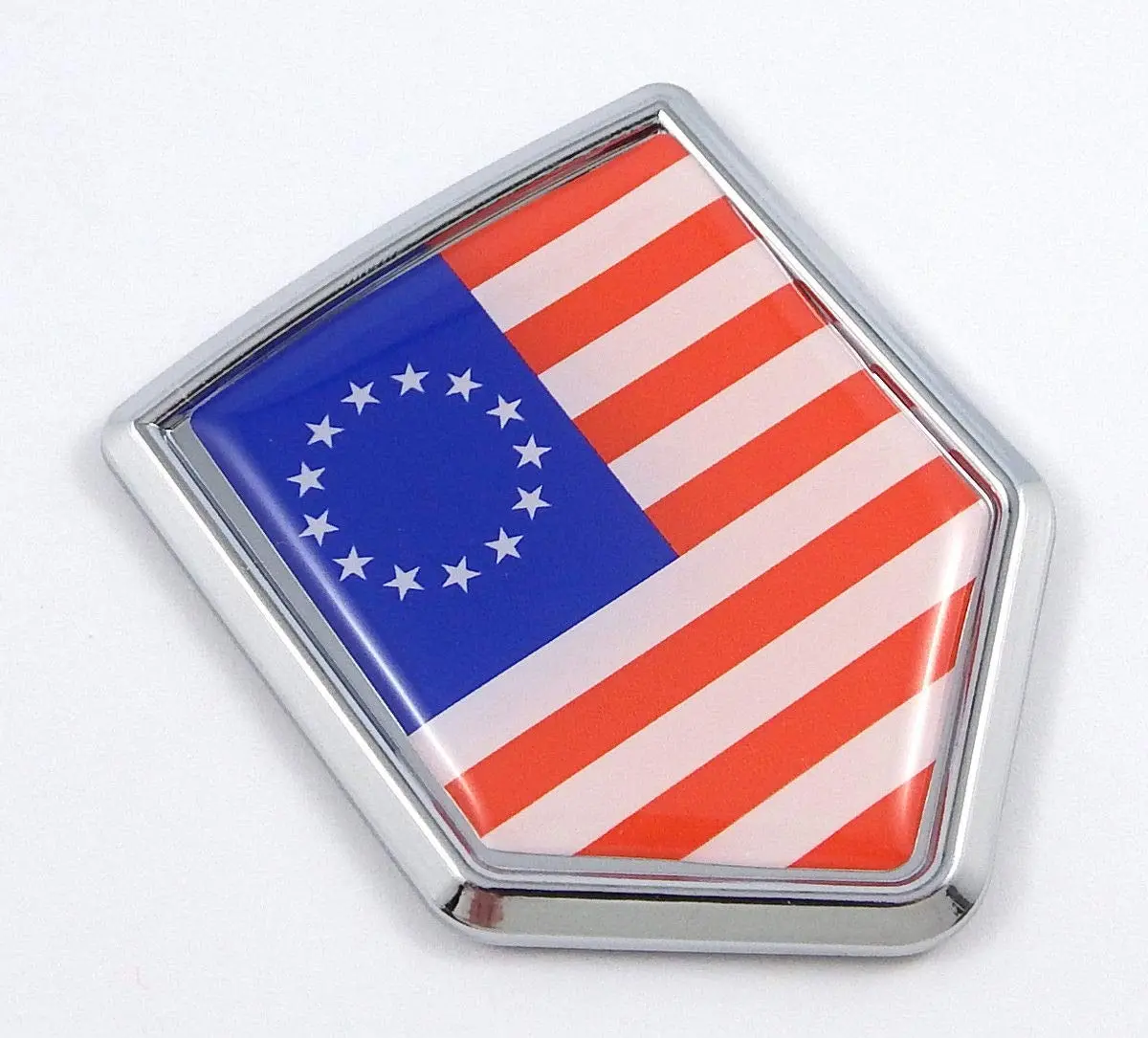 Usa Betsy Ross Patriotic American Flag Car Auto Chrome Emblem Decal Badge 3D Sticker 1