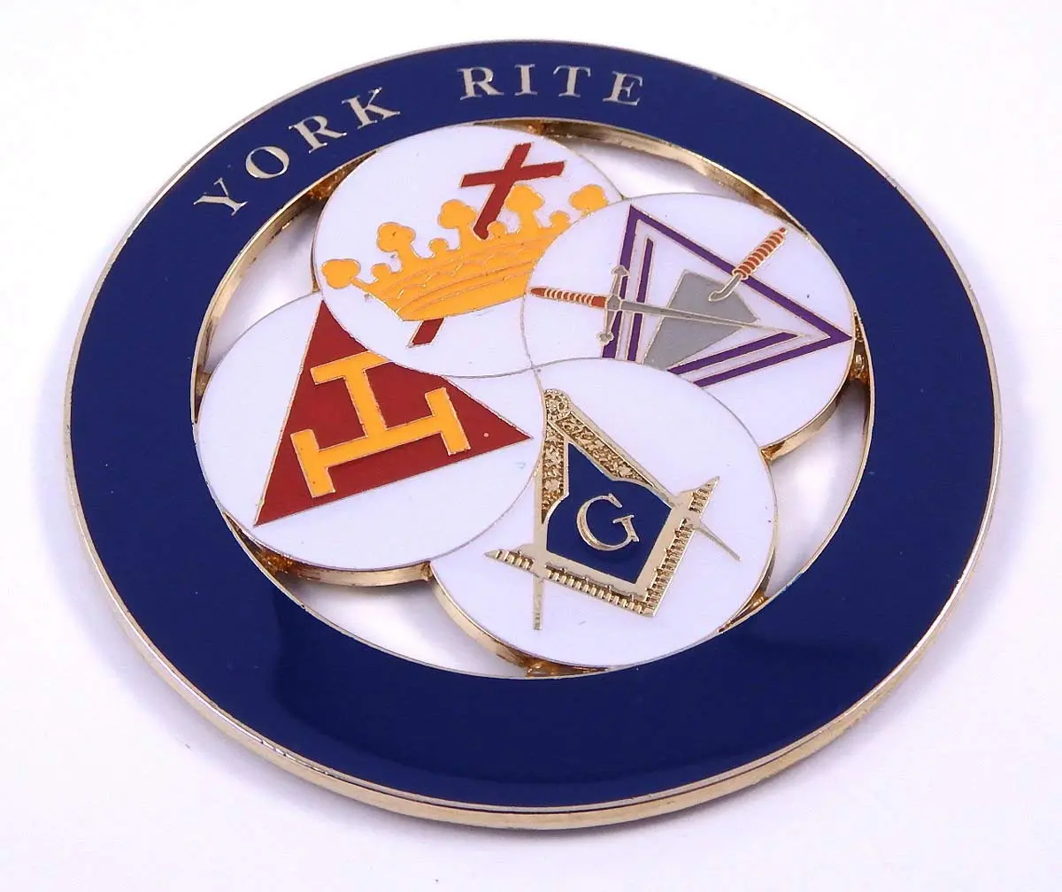 Car Chrome Decals York Rite Royal Arch Masonic 3" Metal Emblem 3D Decal Mas9 1
