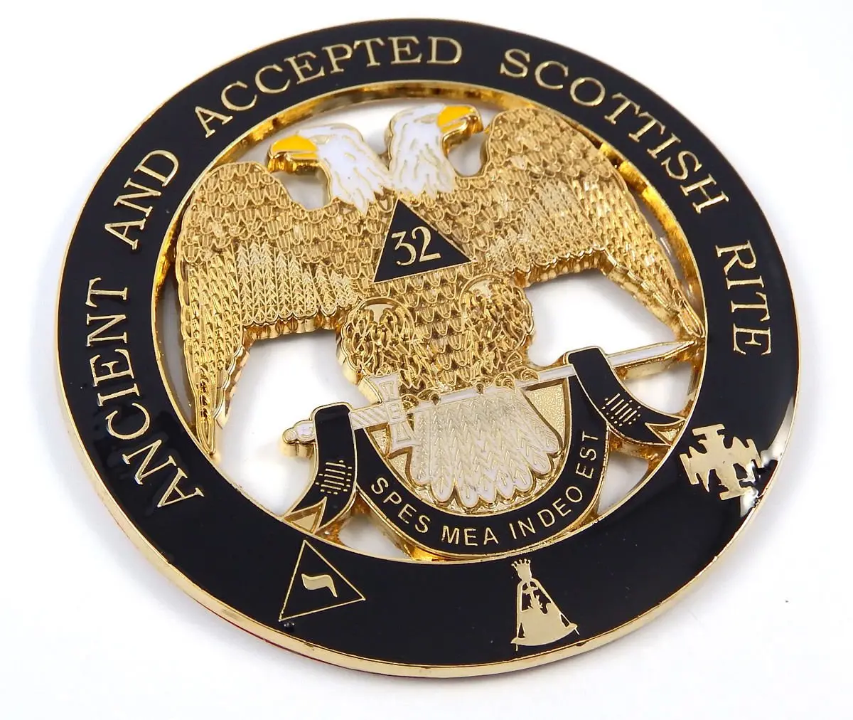 Ancient And Accepted Scottish Rite 32 Deg 3" Auto Emblem Metal Car Decal Mas21 1