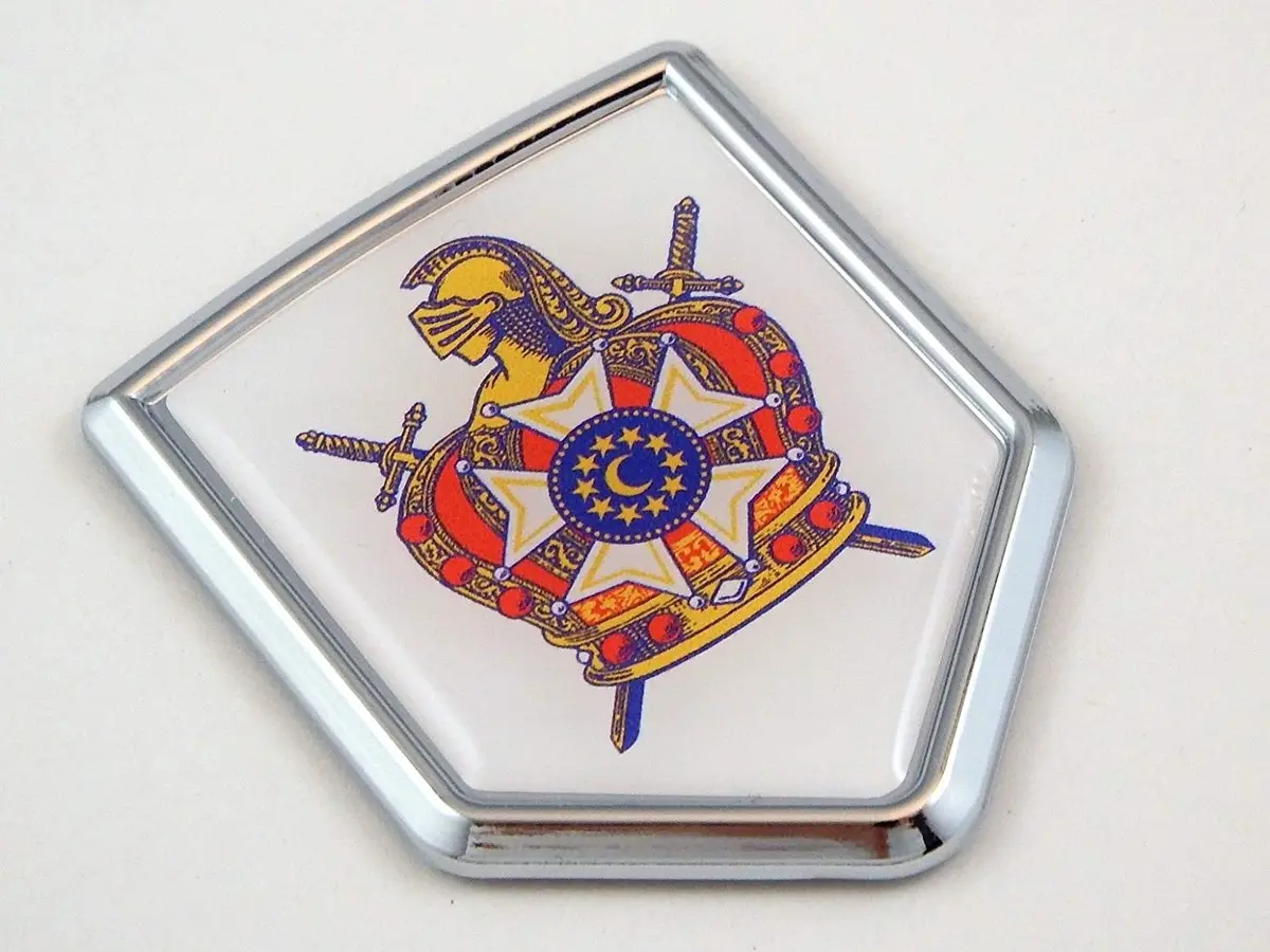 De Molay Masonic Demolay Decal Car Chrome Emblem Sticker Badge Crest Auto Bike 1