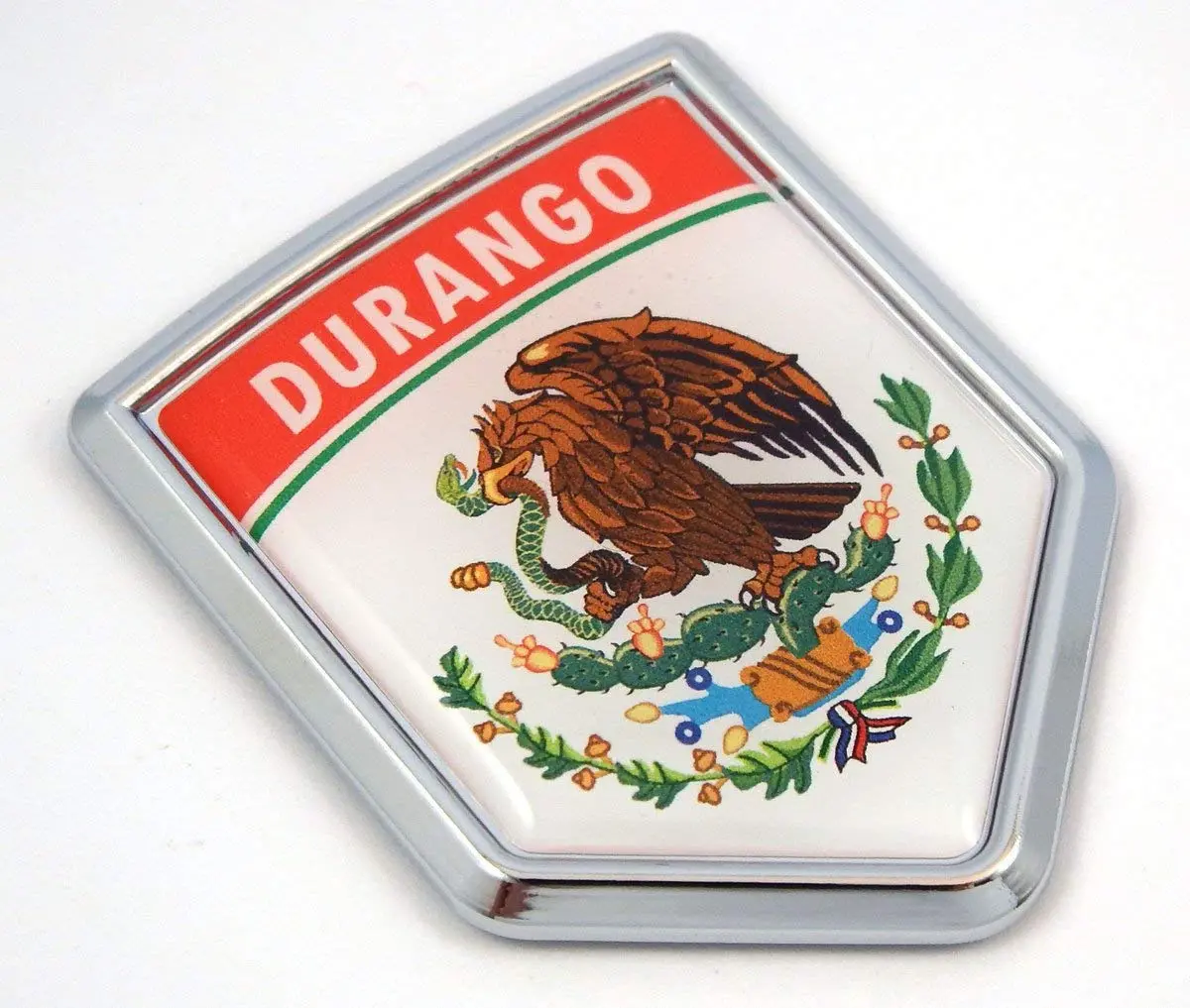 Durango Mexico Flag Mexican Car Emblem Chrome Bike Decal 3D Sticker Mx23 1