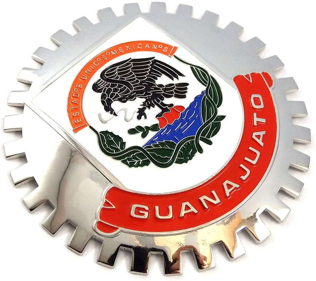 Guanajuato Mexico Grille Badge For Car Truck Grill Mount Mexican Flag 1