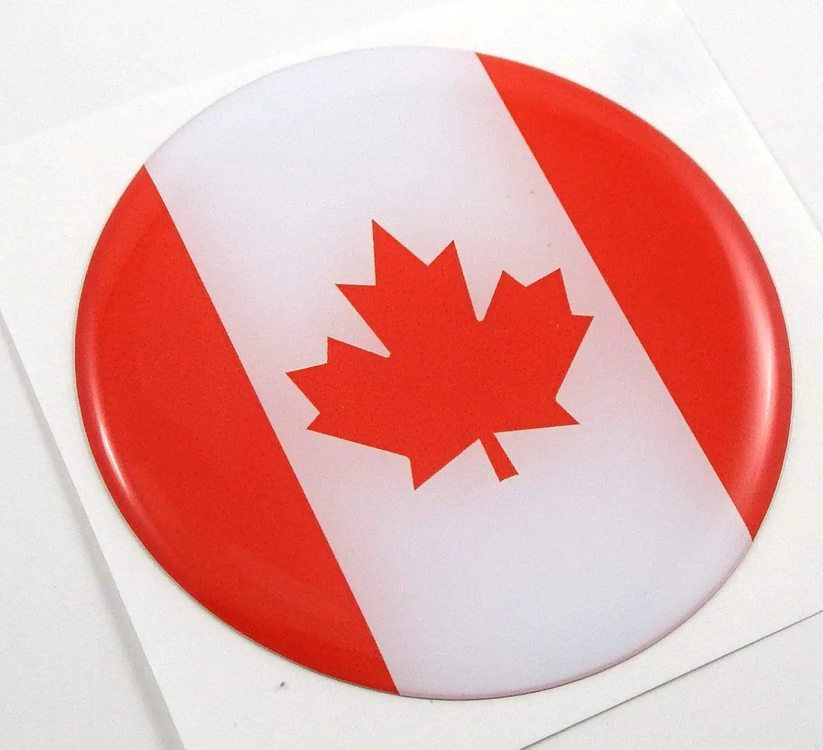 Canada Flag Round Domed Decal Emblem Car Bike Sticker 2.44" 1