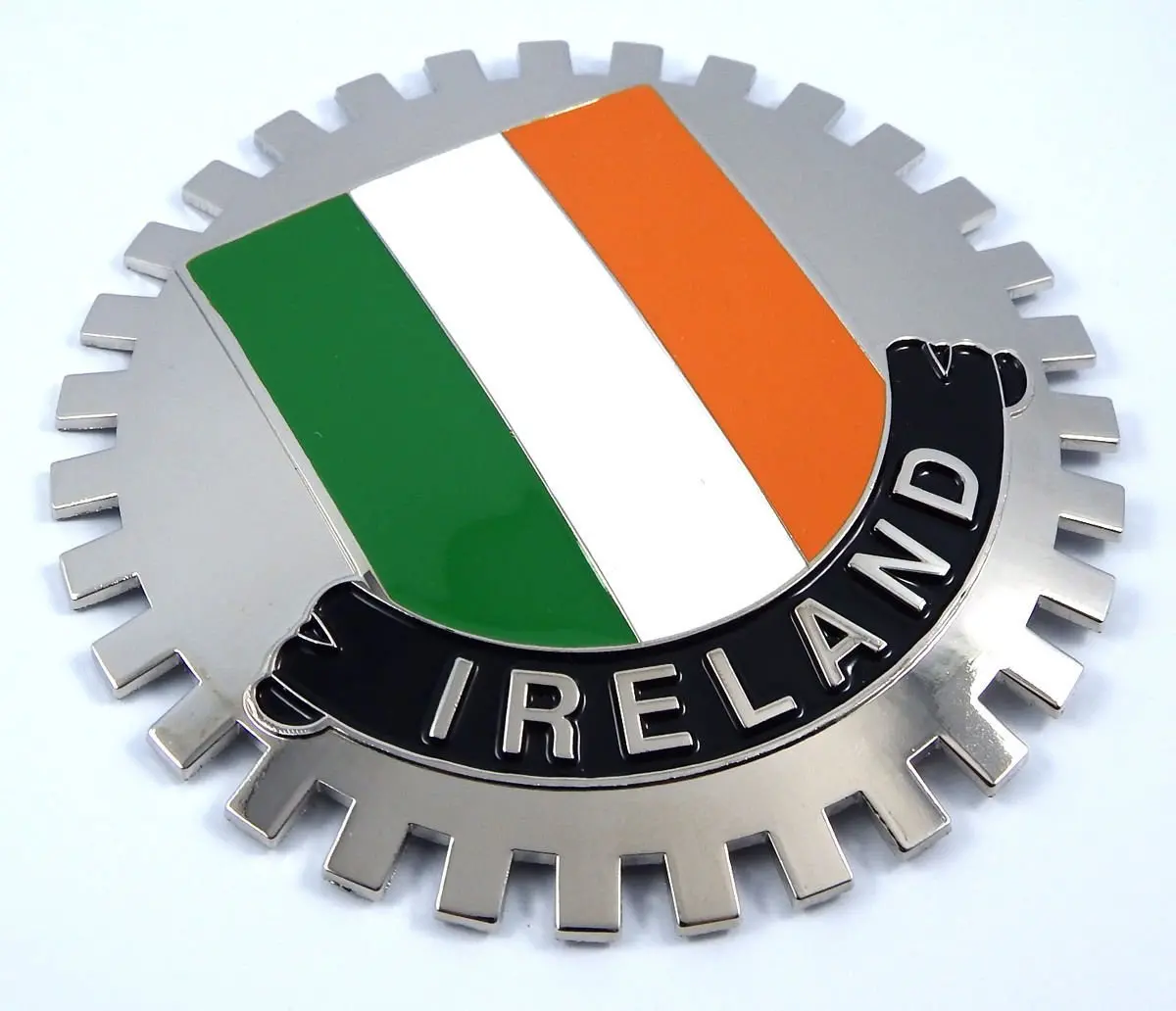 Ireland Grille Badge For Car Truck Grill Mount Irish Flag Metal Chrome Plated 1