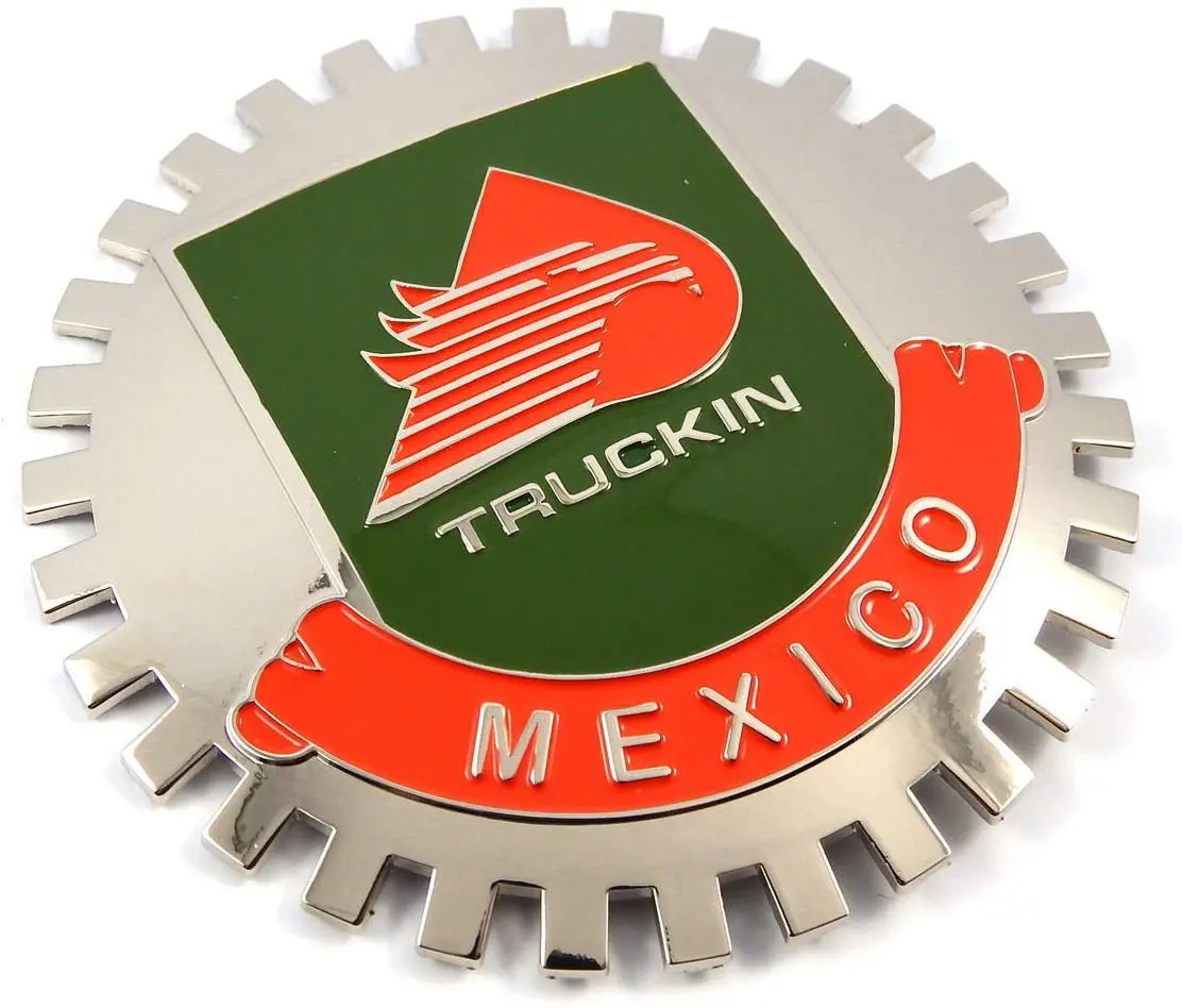 Truckin Mexico Grille Badge For Car Truck Grill Mount Mexican Flag 1