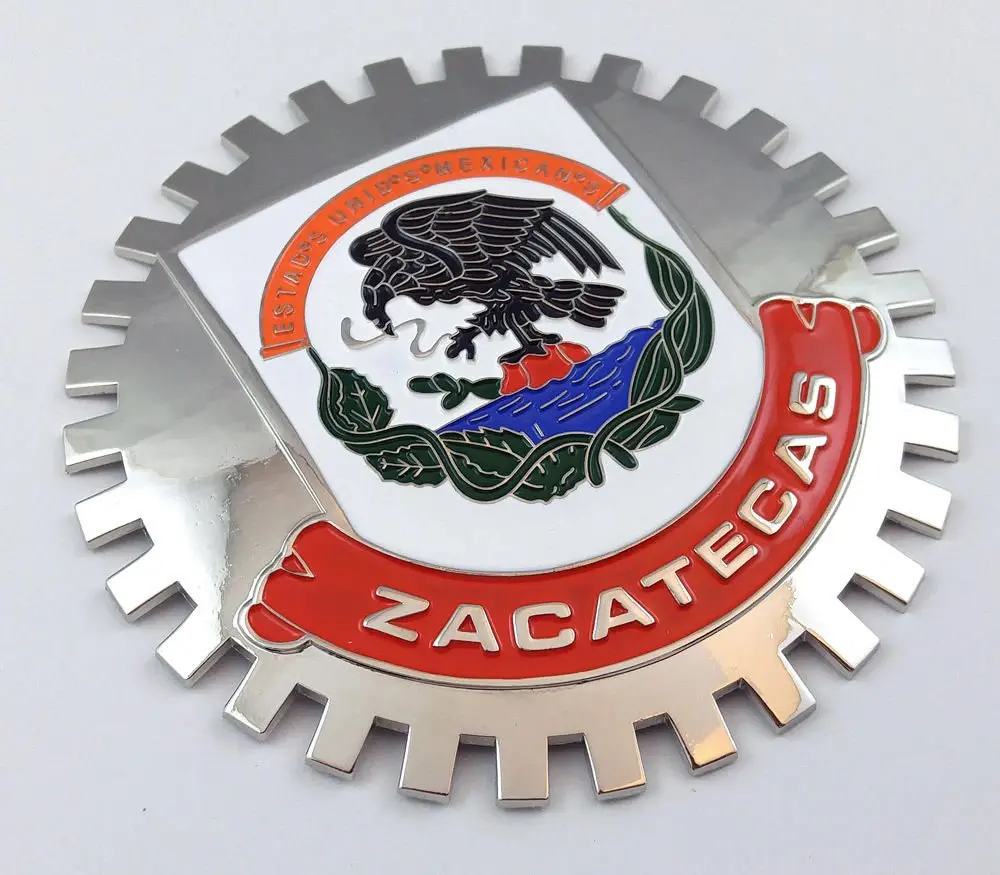 Zacatecas Mexico Grille Badge For Car Truck Grill Mount Mexican Flag 1