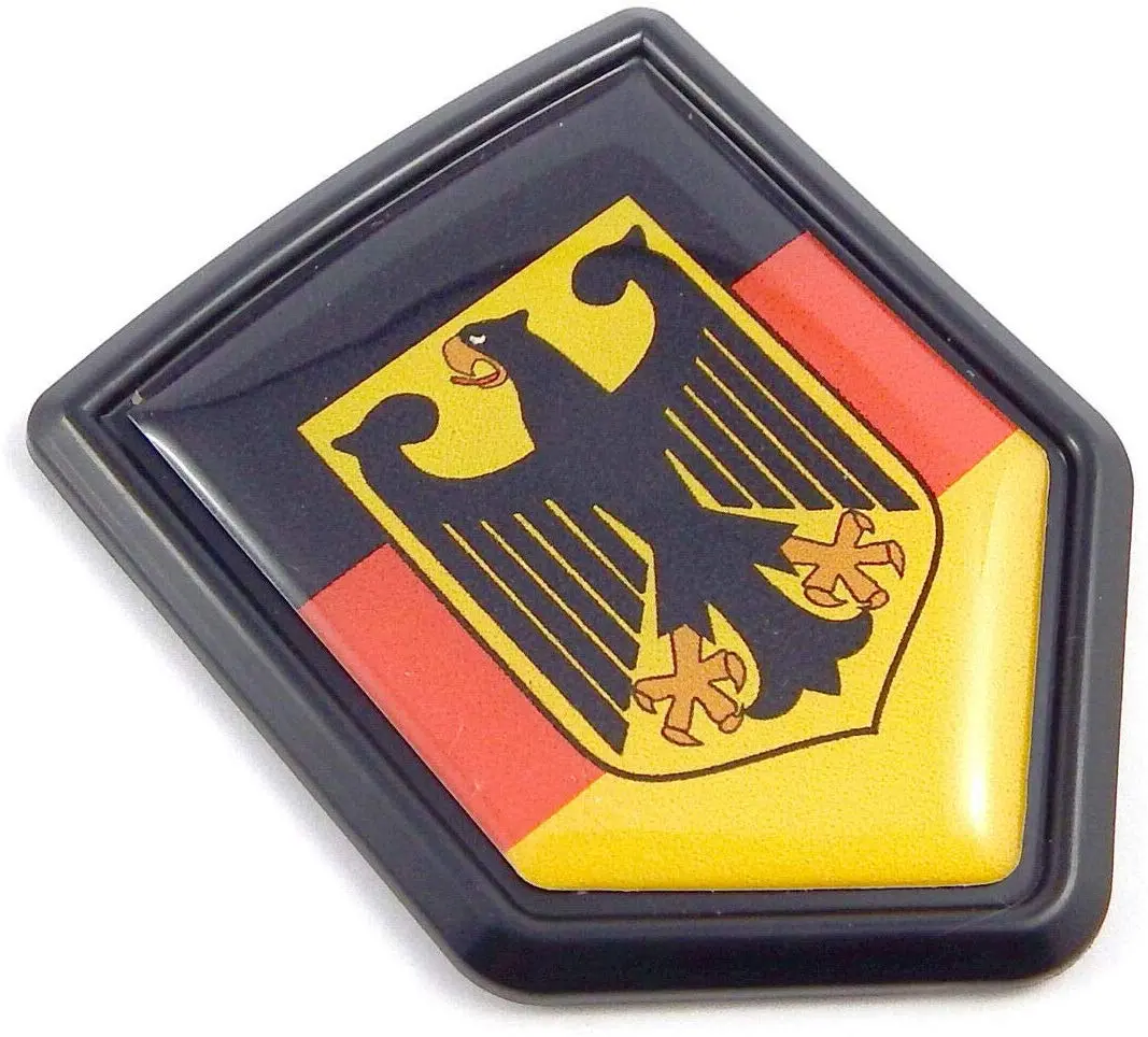 Germany German Flag Black Shield Car Bike Decal Crest Emblem Deutschland 1
