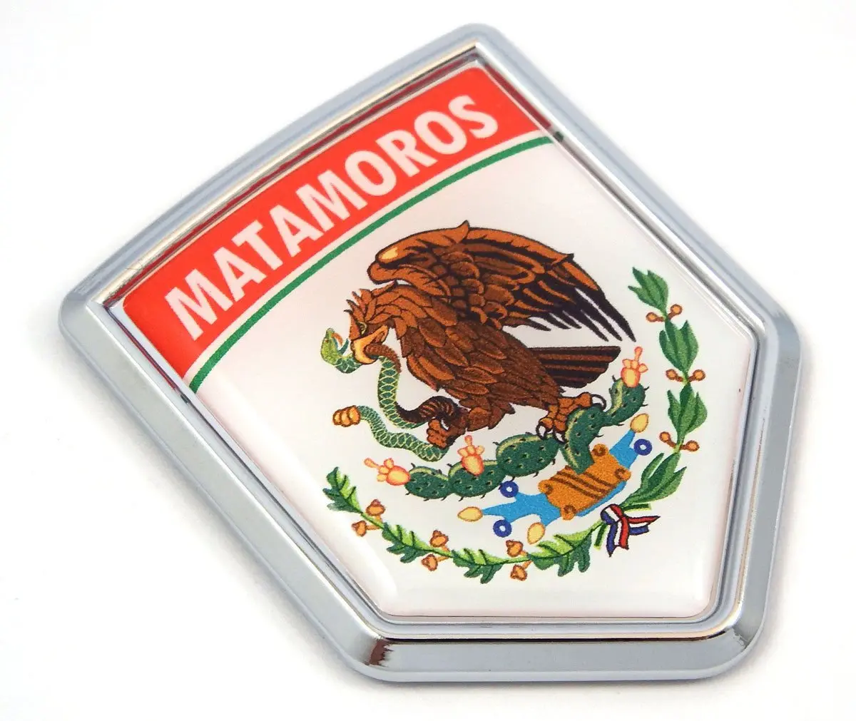 Mx2 Matamoros Mexico Flag Mexican Car Emblem Chrome Bike Decal 3D Sticker 1