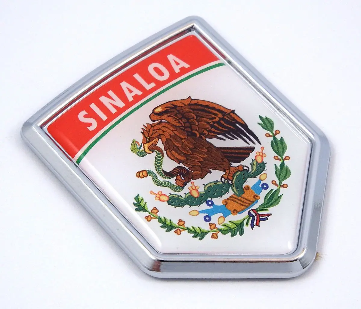 Sinaloa Mexico Flag Mexican Car Emblem Chrome Bike Decal 3D Sticker Mx21 1