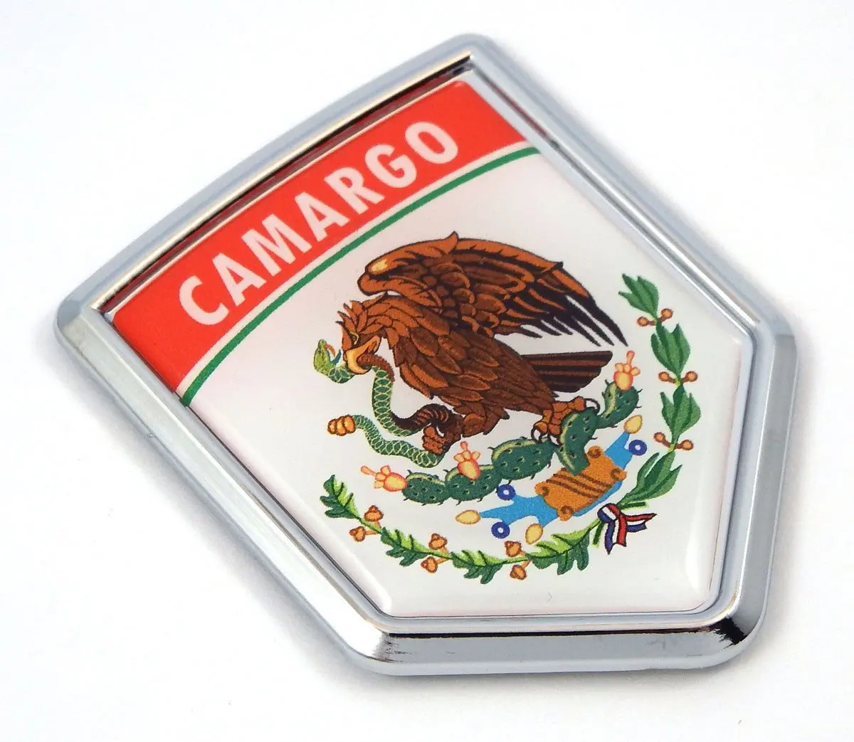 Camargo Mexico Flag Mexican Car Emblem Chrome Bike Decal 3D Sticker Mx14 1