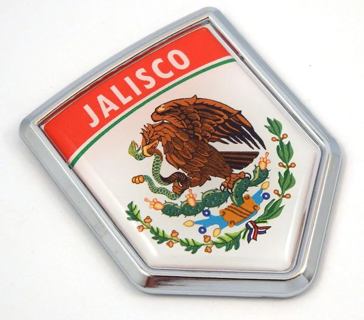 Jalisco Mexico Flag Mexican Car Emblem Chrome Bike Decal 3D Sticker Mx22 1