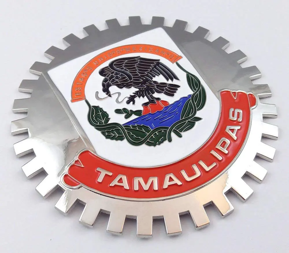 Tamaulipas Mexico Grille Badge For Car Truck Grill Mount Mexican Flag 1