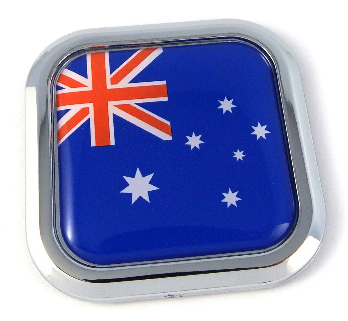 Australia Flag Square Chrome Rim Emblem Car 3D Decal Badgebumper Sticker 2" 1