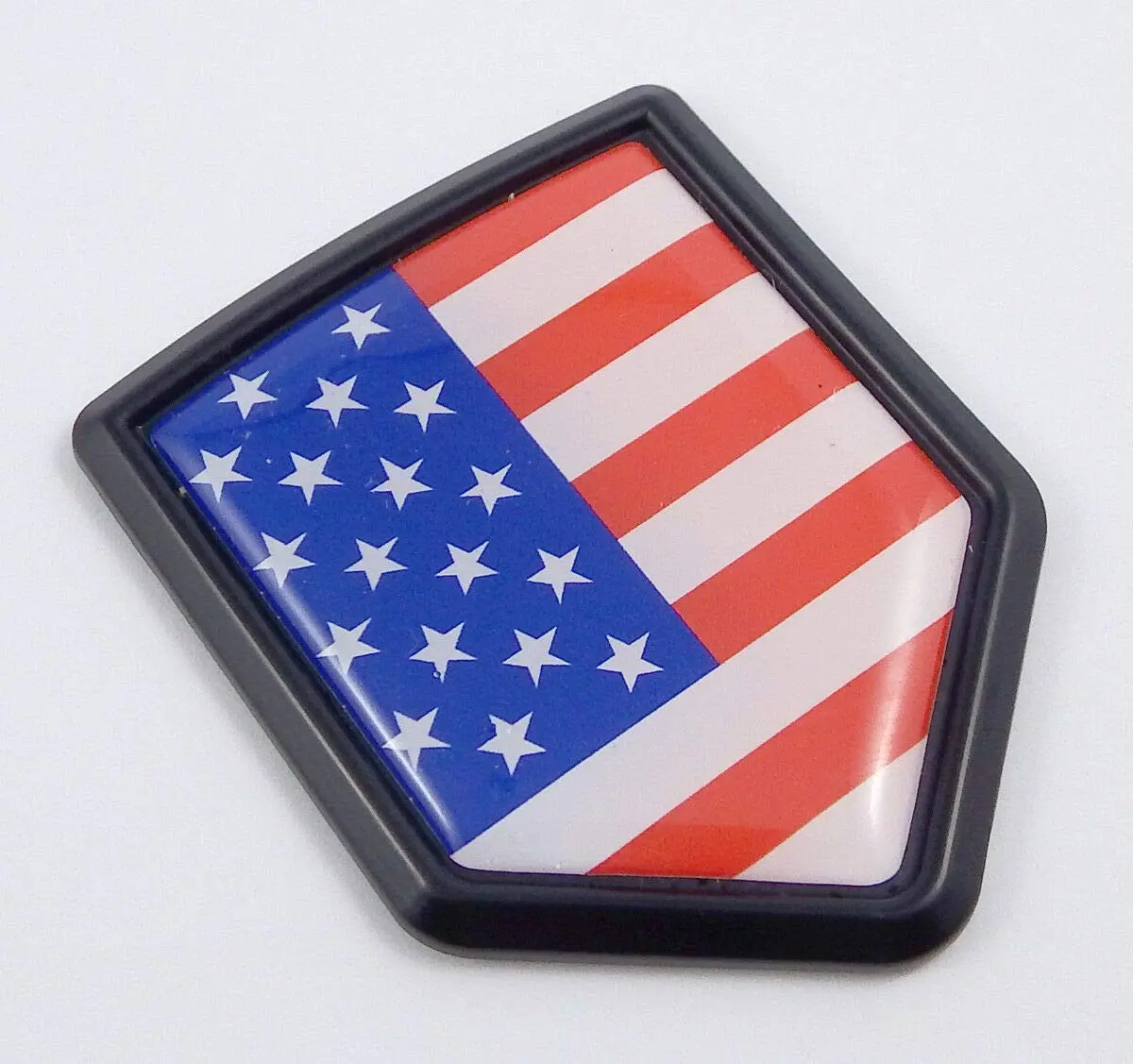 Usa American Flag Black Shield Emblem Car Bike Decal Crest 3D Sticker 1