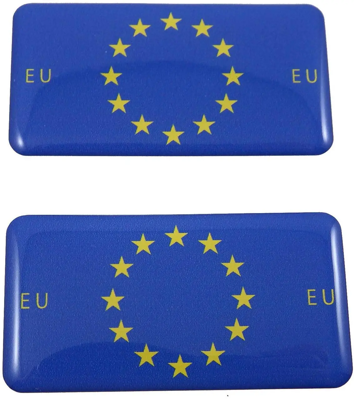 European Union Europe Flag Domed Decal 3D Sticker Emblem 2.6" Set Of 2 Decals 1