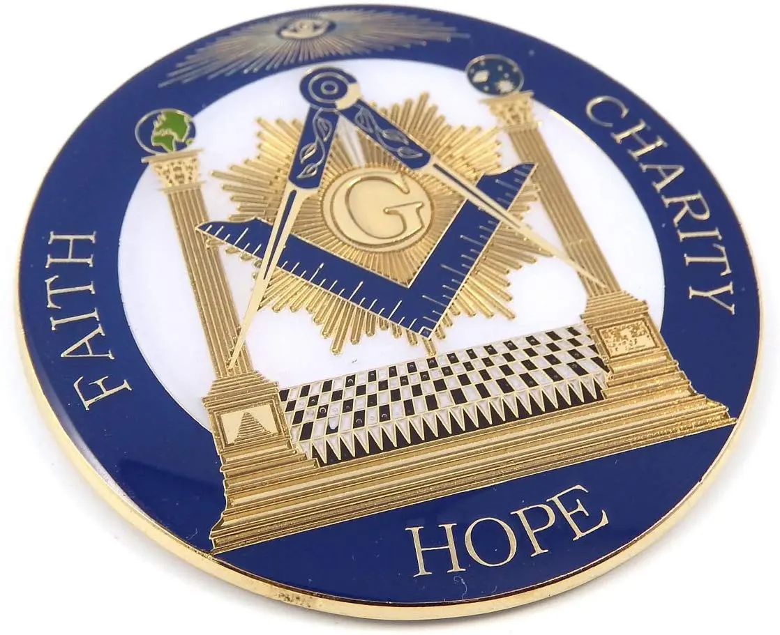Mason. Faith Hope Charity 3" Auto Emblem Metal Car Decal Mas28 1