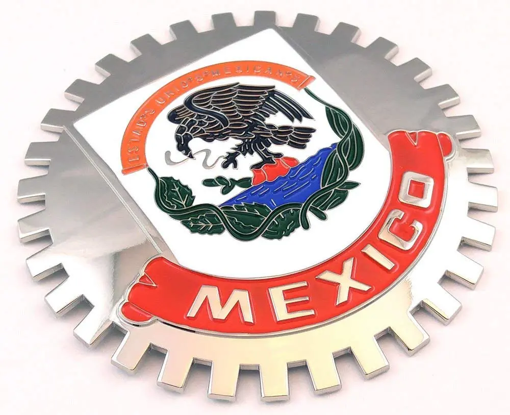 Grille Badge Mexico For Car Truck Grill Mount Mexican Flag 1