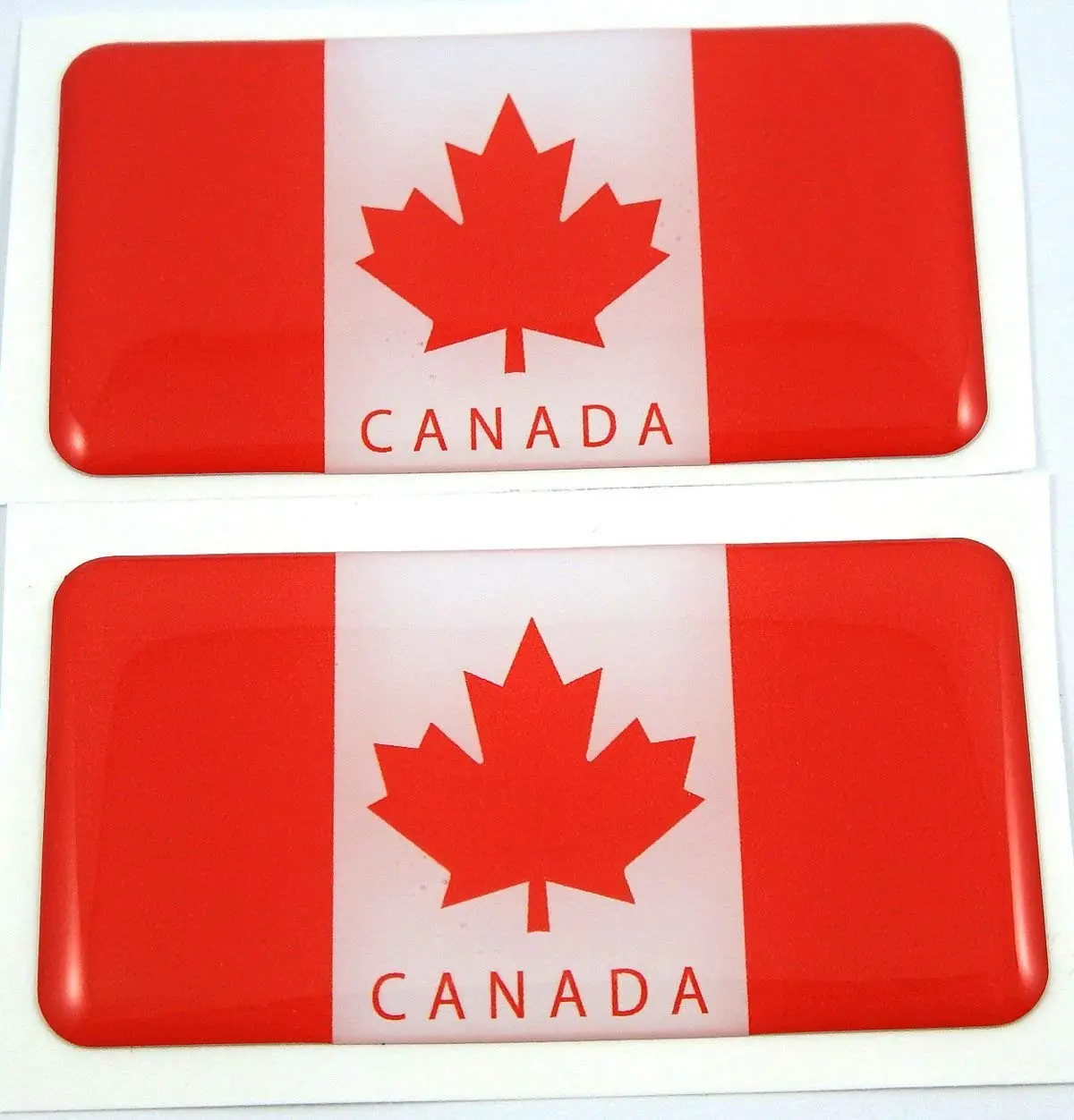 Canada Canadian Flag Domed Decal 3D Sticker Emblem 2.6" Set Of 2 Decals 1
