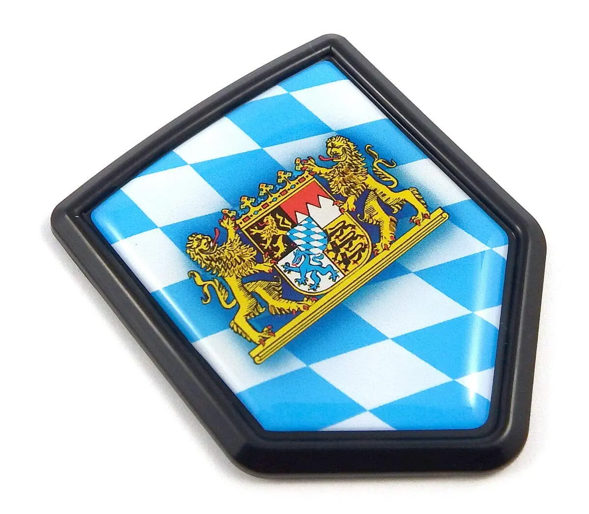 Bavaria German Black Shield Flag Car Bike Decal Crest Emblem 3D Sticker 1