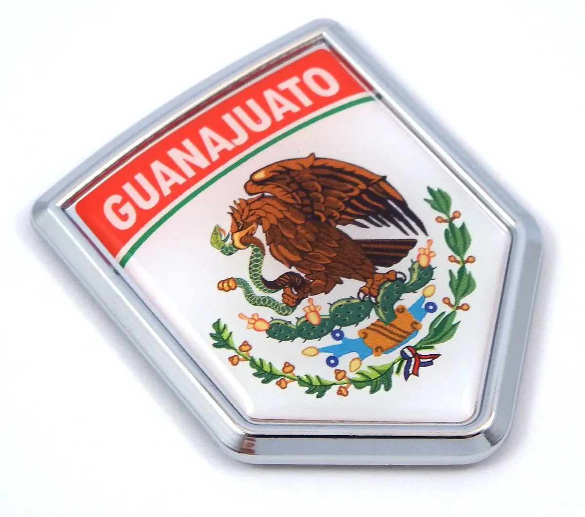 Guanajuato Mexico Flag Mexican Car Emblem Chrome Bike Decal 3D Sticker Mx26 1