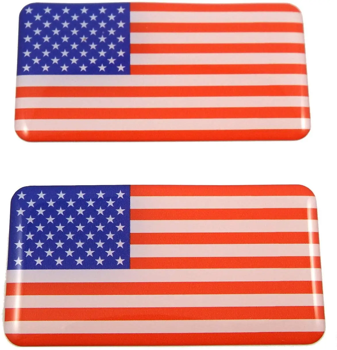 Usa American Flag Domed Decal 3D Sticker Emblem 2.6" Set Of 2 Decals 1