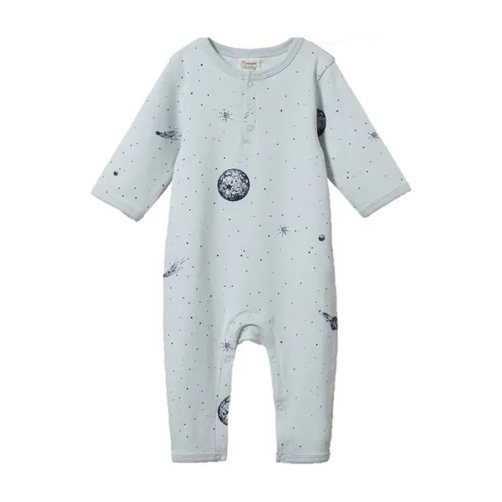 Nature Baby - Henley Pyjama Suit - Galaxy Print 1