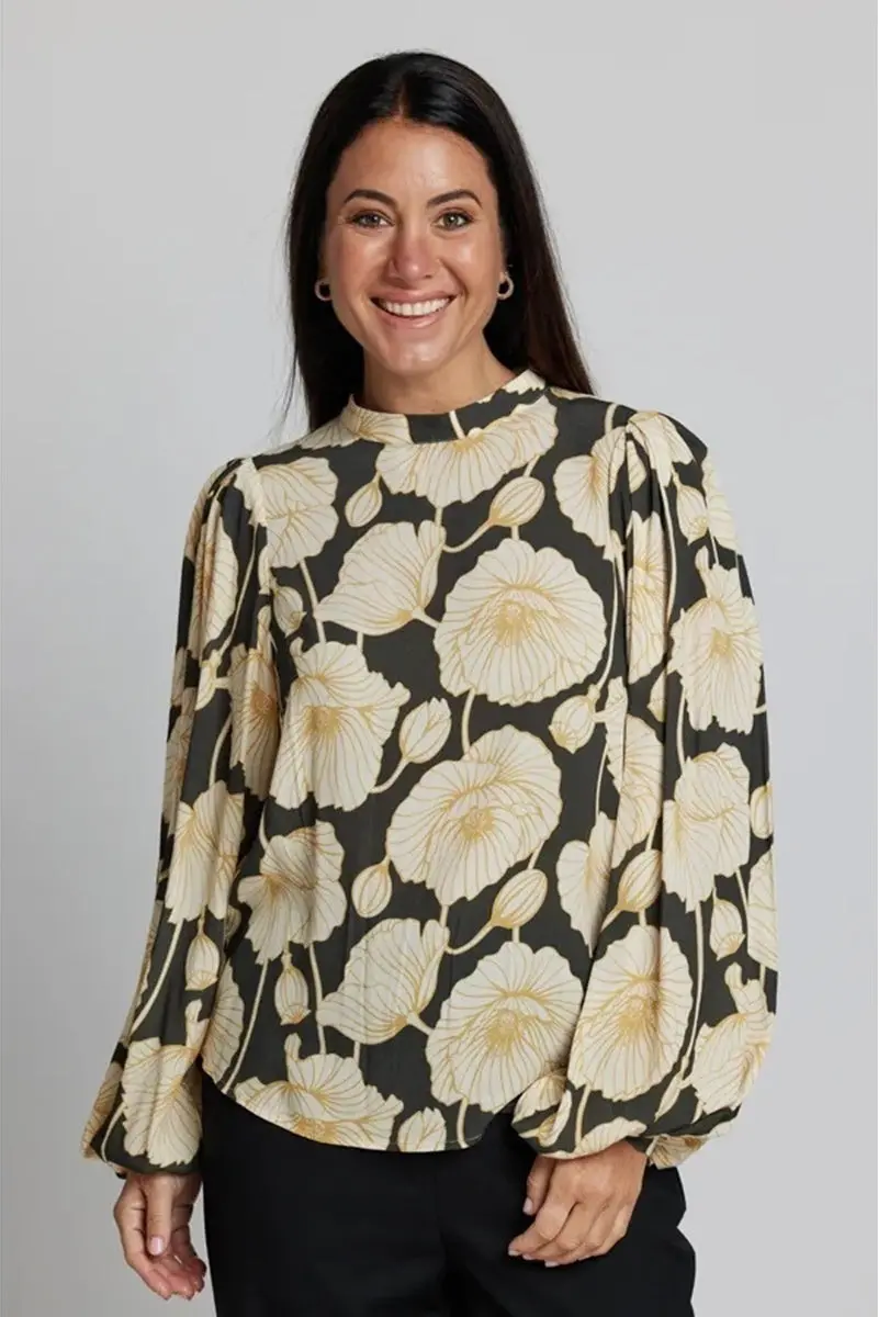Stella + Gemma - Bowery Blouse - Art Deco Peony 1
