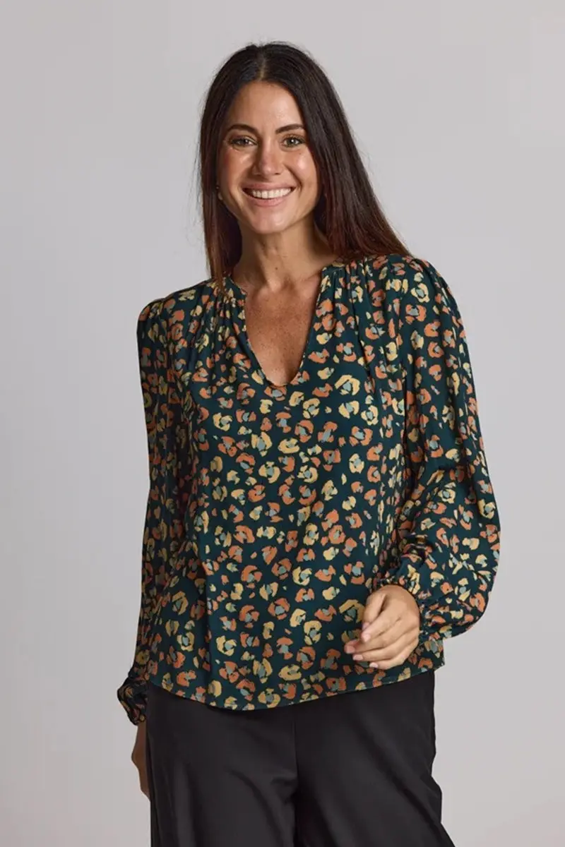 Stella + Gemma - Hudson Blouse - Winter Leopard 1