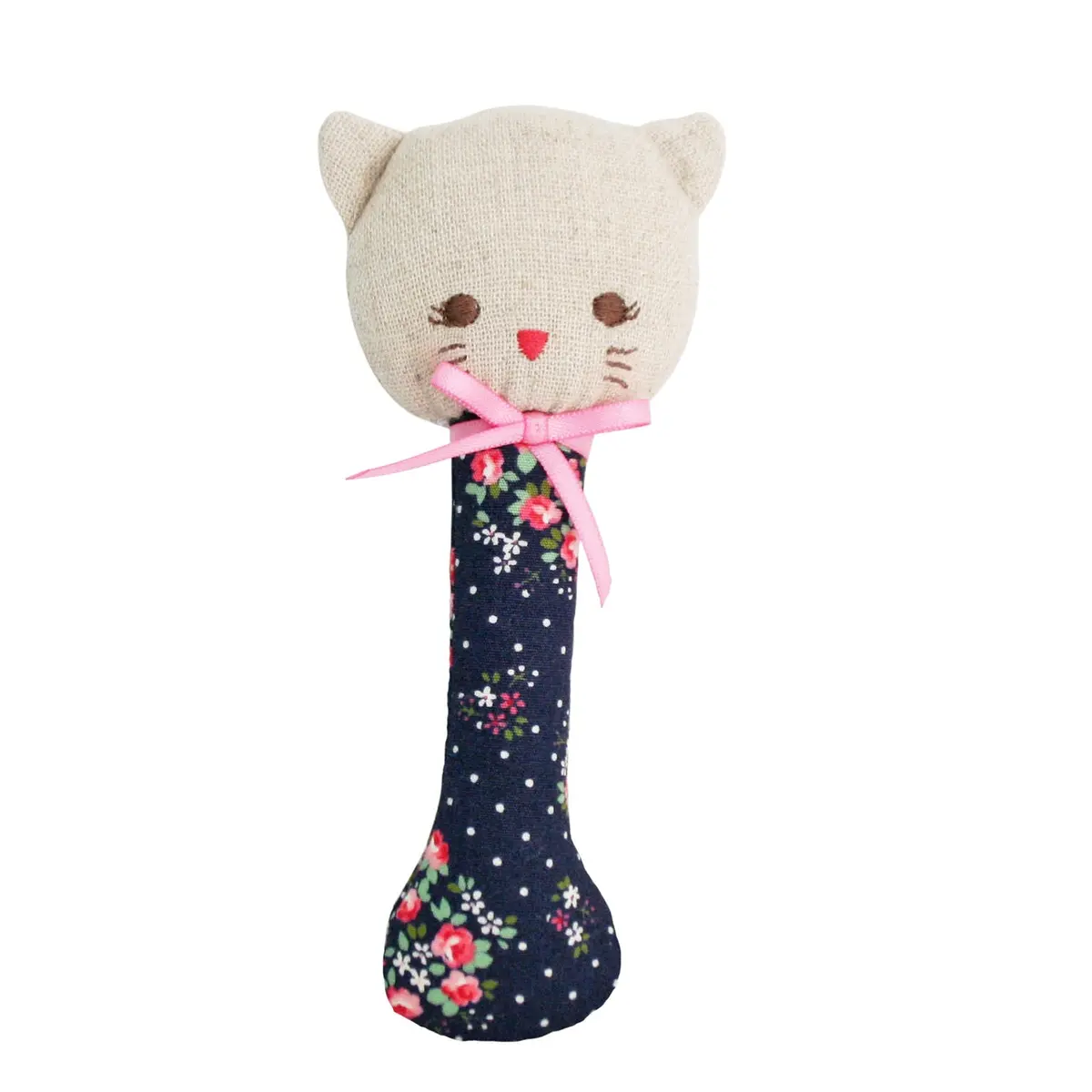 Alimrose - Kitty Stick Rattle - Midnight Floral 1