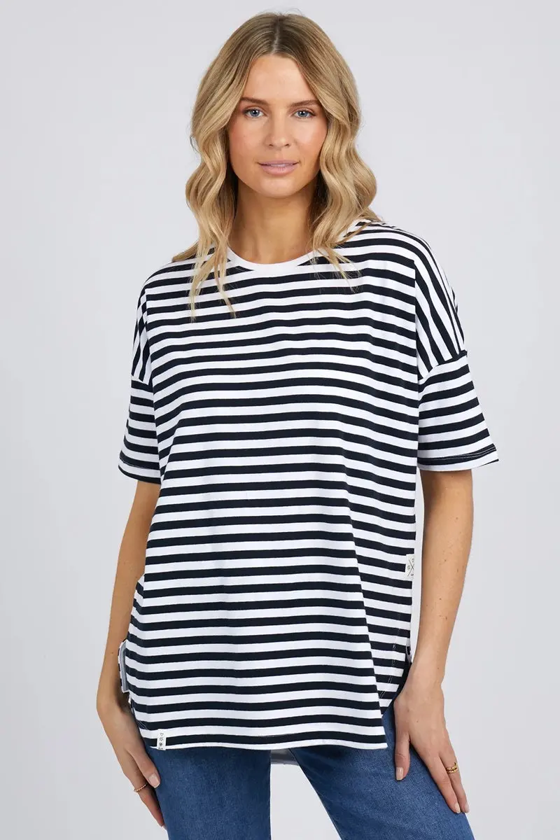 Elm - Lauren Stripe Tee - Navy/White Stripe 1