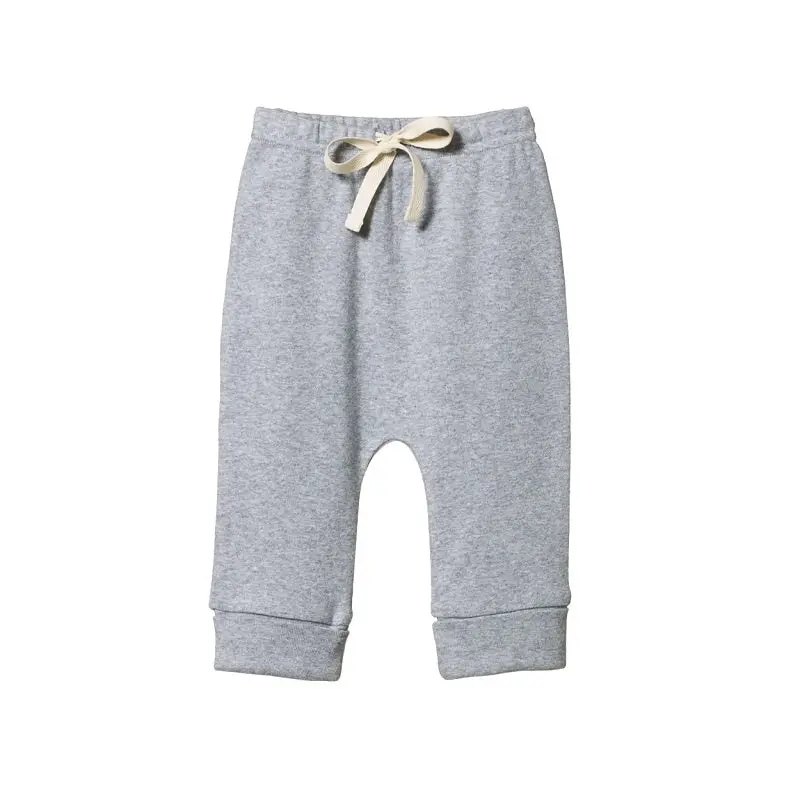 Nature Baby - Drawstring Pants - Grey Marle 1