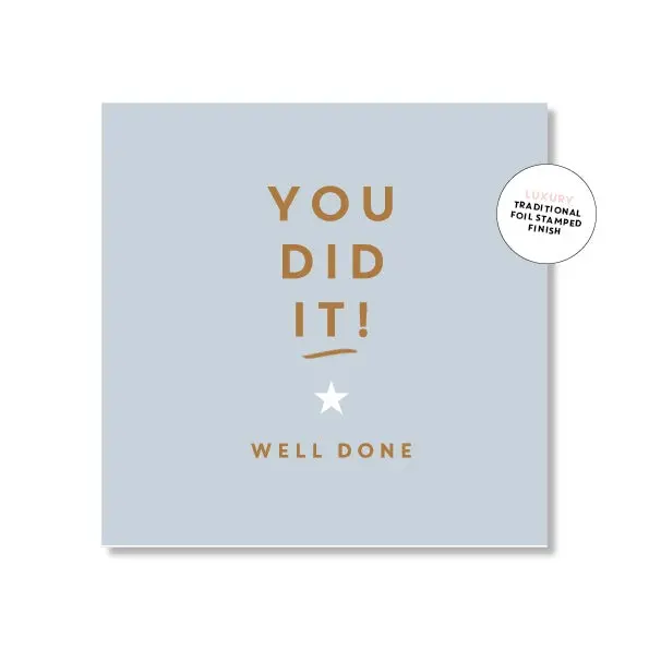 Just Smitten Mini Gift Card - Well Done! You Did It! 1
