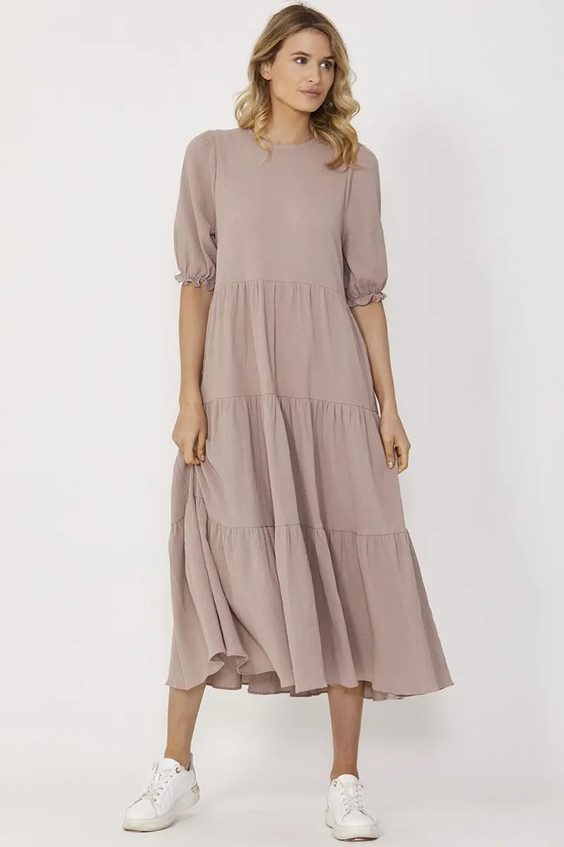 Sass - Lana Midi Dress - Dove 1