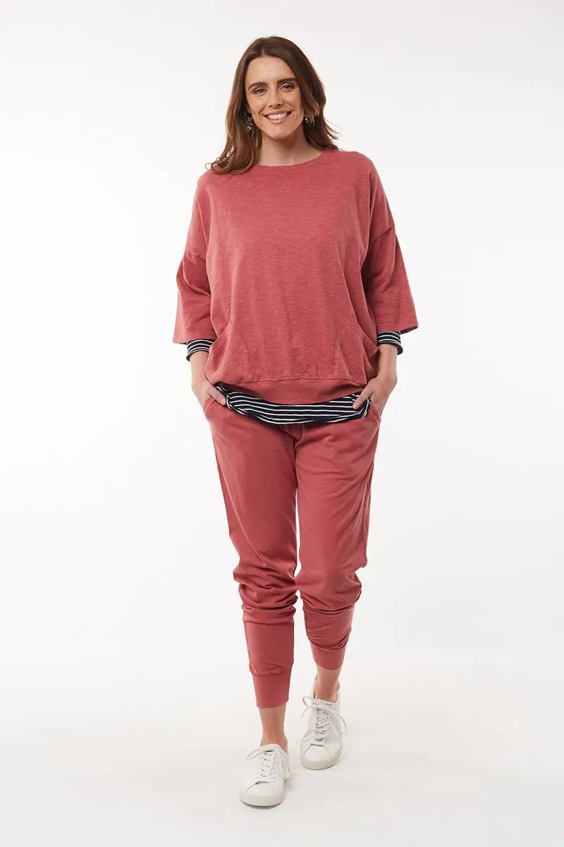 Elm - Fundamental Mazie Sweat - Deep Rose 1