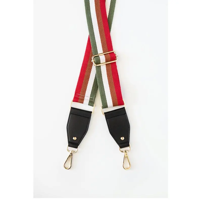 Antler - Bag Strap - Khaki & Rust Stripe 1
