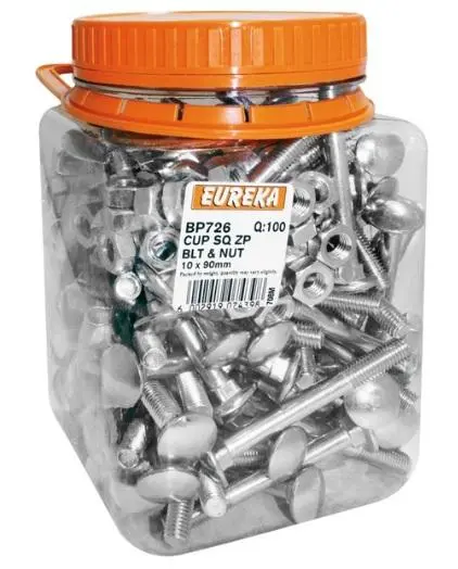 Eureka Cup Square - Zinc Plated Bolt & Nut 1