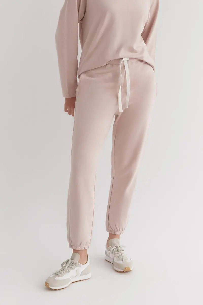 Assembly Label - Kin Fleece Trackpant - Pink Clay 1