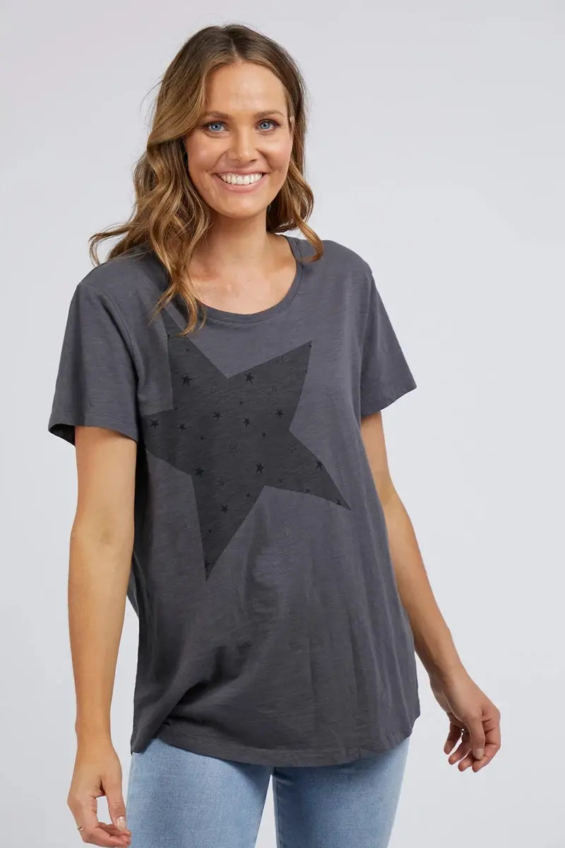 Elm - Falling Stars Tee - Charcoal 1