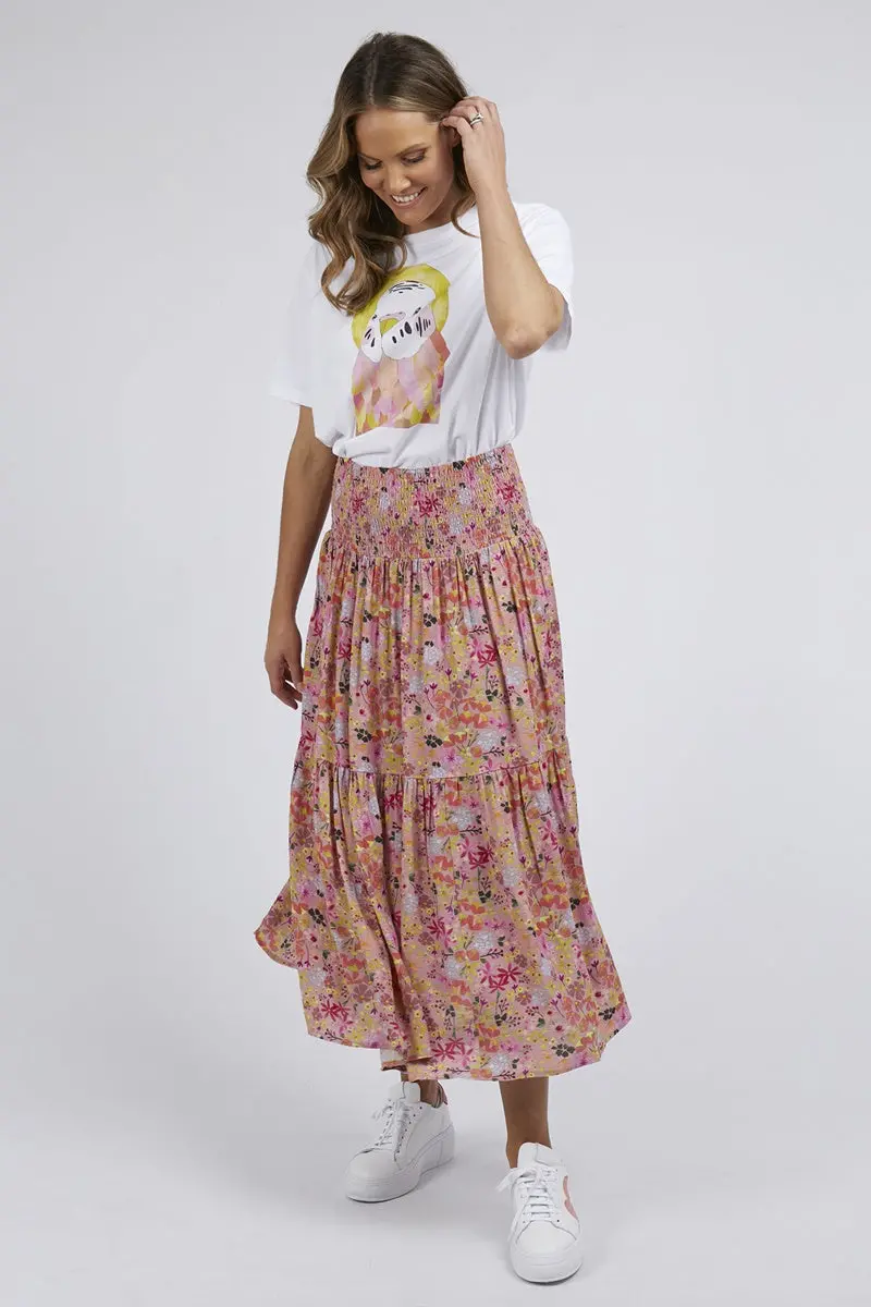 Elm - Laura Skirt - Coral Blush Floral Print 1