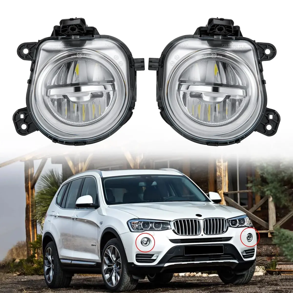 Front Led Fog Light Lamp 63177317251 63177317252 1